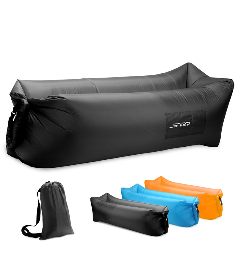 JSVER Inflatable Lounger Air Sofa, Black