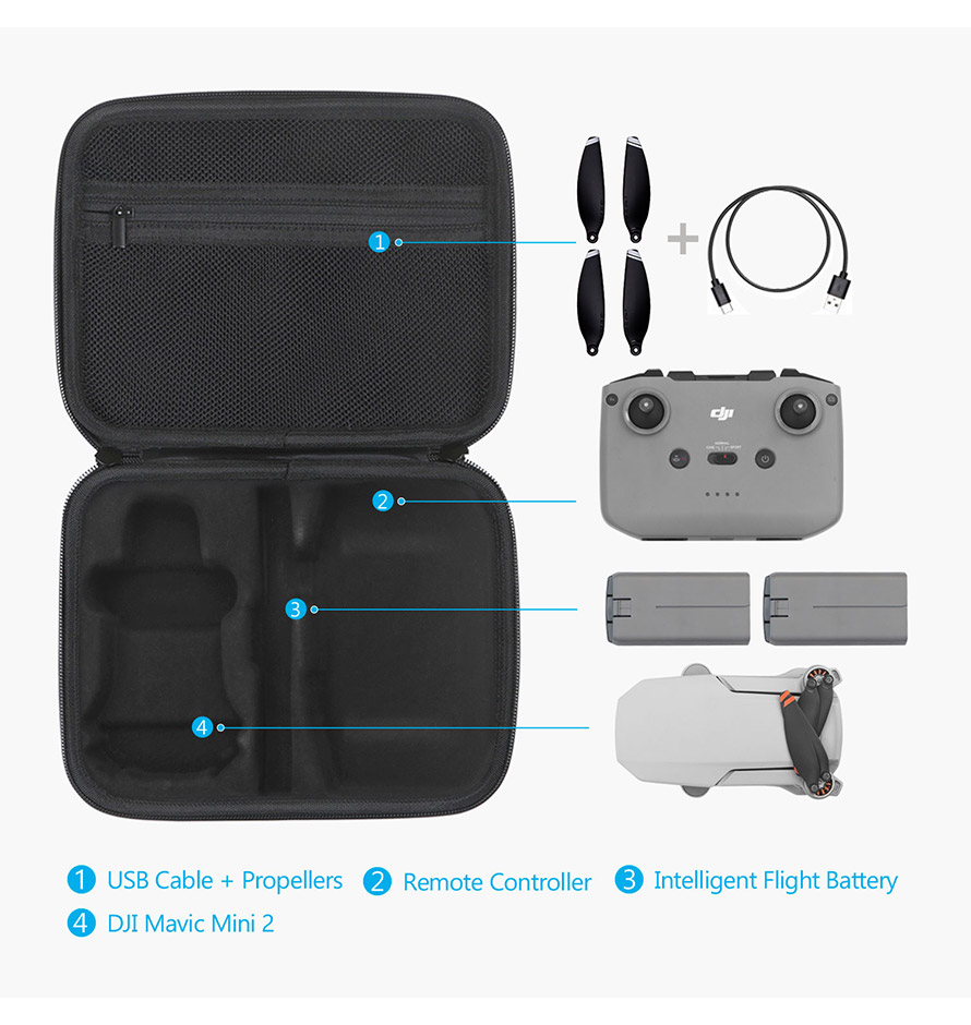 JSVER - DJI Mavic Mini 2 Case JSVER Carrying Case for DJI Mini 2