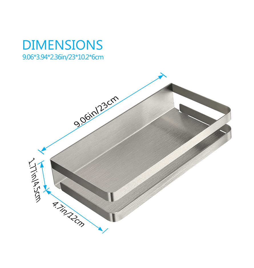 Shower shelf without drilling, self-adhesive shower basket